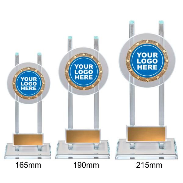 Spartan Glass Trophy with Holder (3 Sizes)