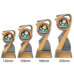 Alternative view of Arclight Trophy with Swim Theme (4 Sizes)
