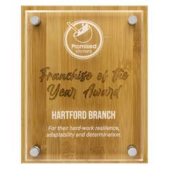 Bamboo Floating Acrylic Plaque 250mm