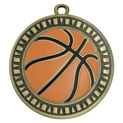 Basketball Spark Medal Antique Gold