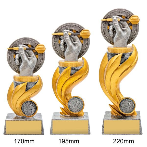 Darts Flame Trophy (3 Sizes) - Image 2
