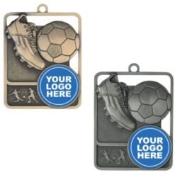 Football/Soccer Rosetta Medal with Logo