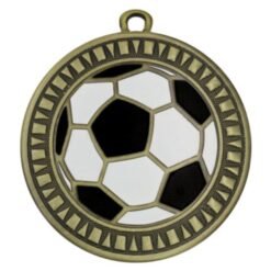 Football Spark Medal Antique Gold