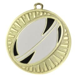 Rugby Spark Medal Shiny Gold
