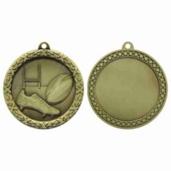 Alternative view of Derby Wreath Rugby/Union Medal
