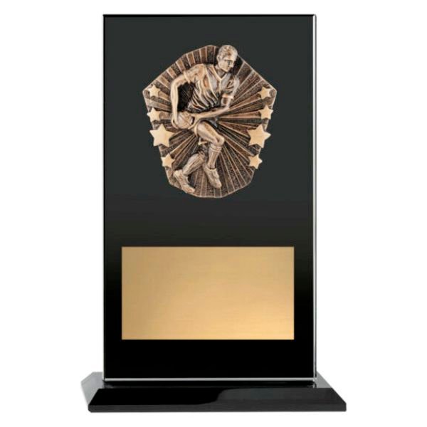 Glass Cosmos Rugby Trophy 245mm