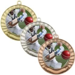 Eco Scroll Cricket Batting Medal