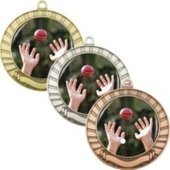 Eco Scroll Cricket Fielding Medal