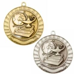 Eco Scroll Academic Medal with Metal Centre