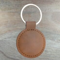 Circle Rawhide Keychain