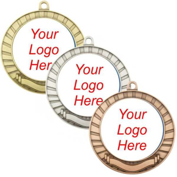 Scroll Medal with Printed Logo