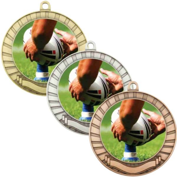 Eco Scroll Rugby/Union Medal