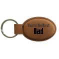 Alternative view of Rawhide Leatherette Keychain Oval