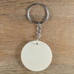 Round Wooden KeyChain